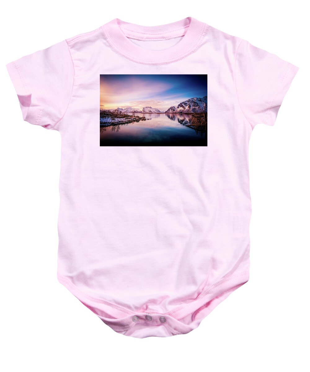 Sunset Baby Onesie featuring the photograph Listen Colors by Philippe Sainte-Laudy
