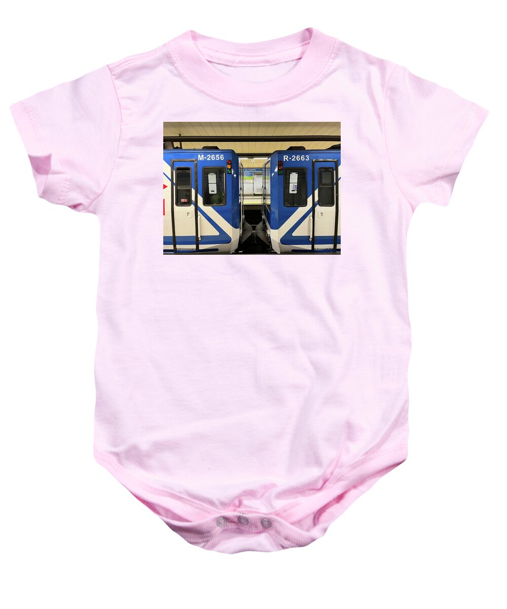 Richard Reeve Baby Onesie featuring the photograph Madrid Metro by Richard Reeve