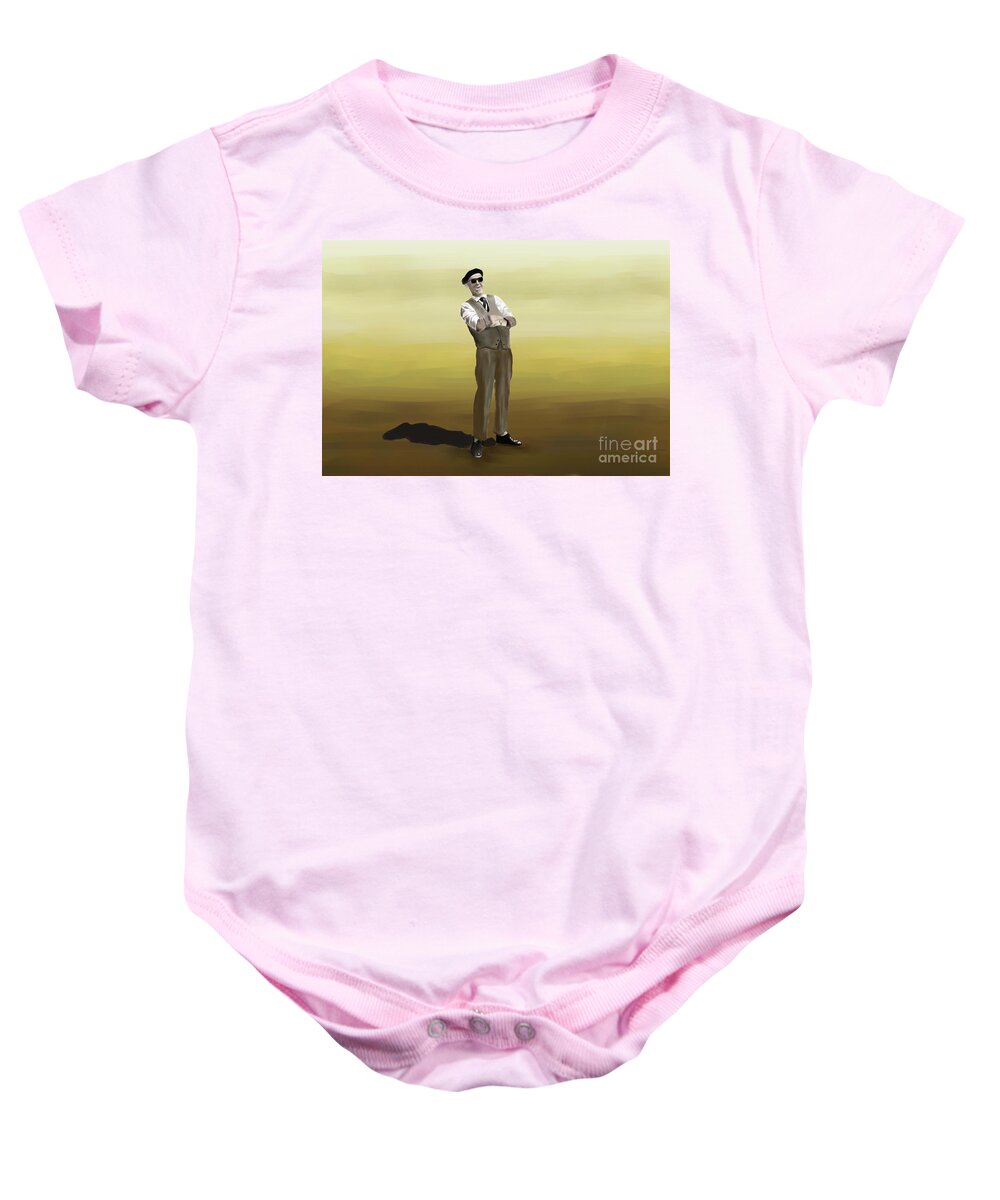 Surreal Baby Onesie featuring the painting Man in the Sun by Ana Borras