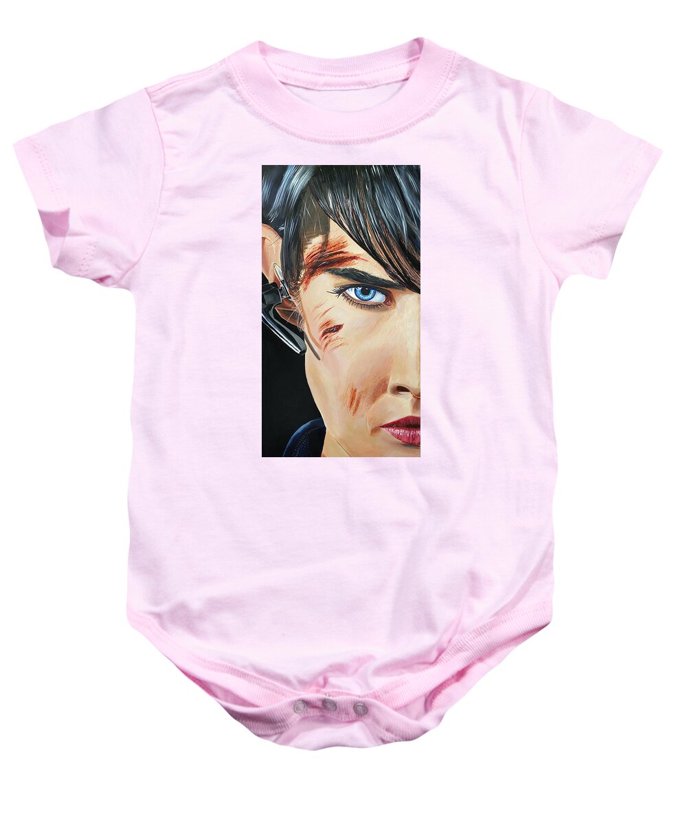 Art Baby Onesie featuring the painting Maria Hill by Michael McKenzie