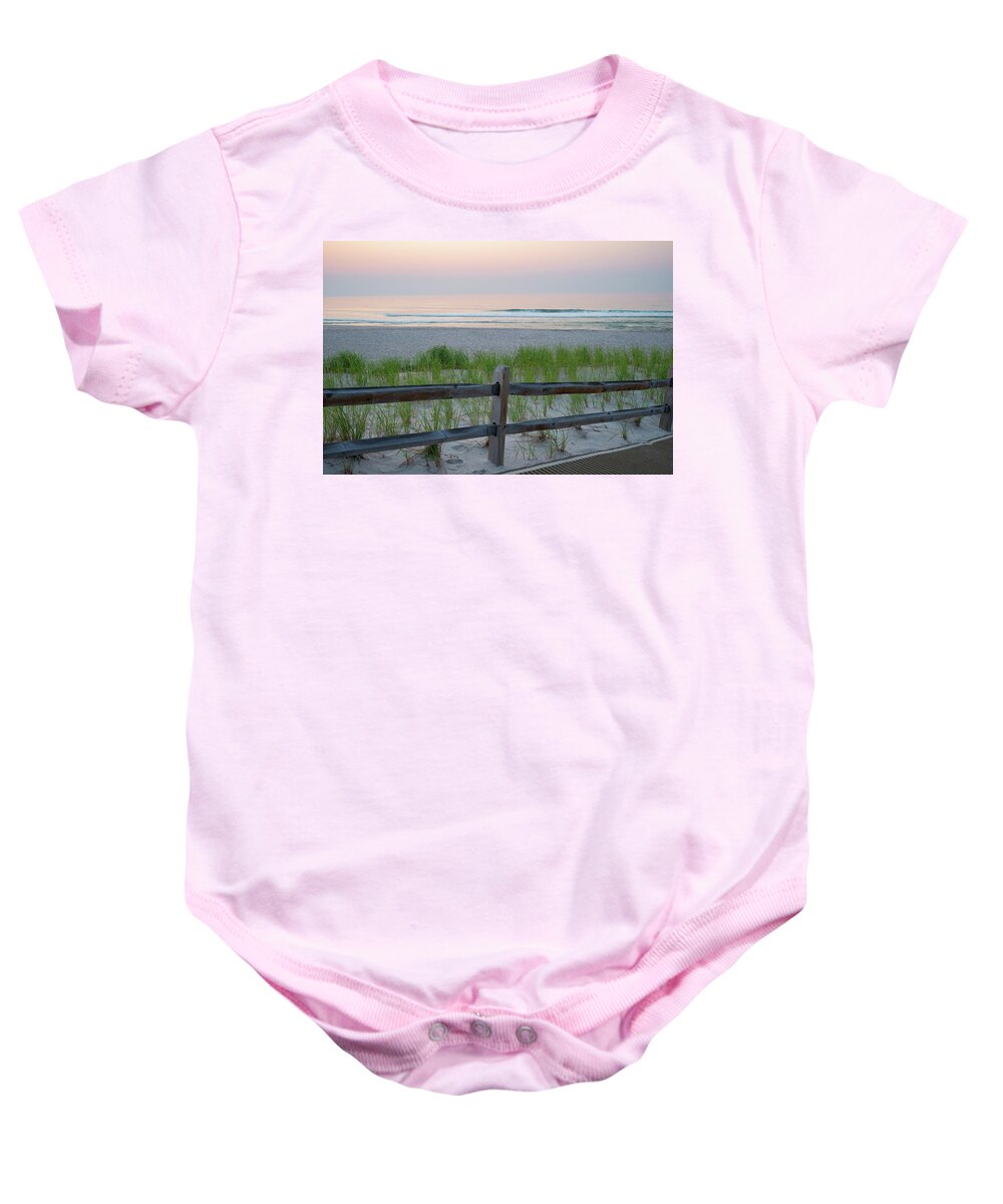Beach Baby Onesie featuring the photograph Morning Waves on the Jersey Shore by Matthew DeGrushe