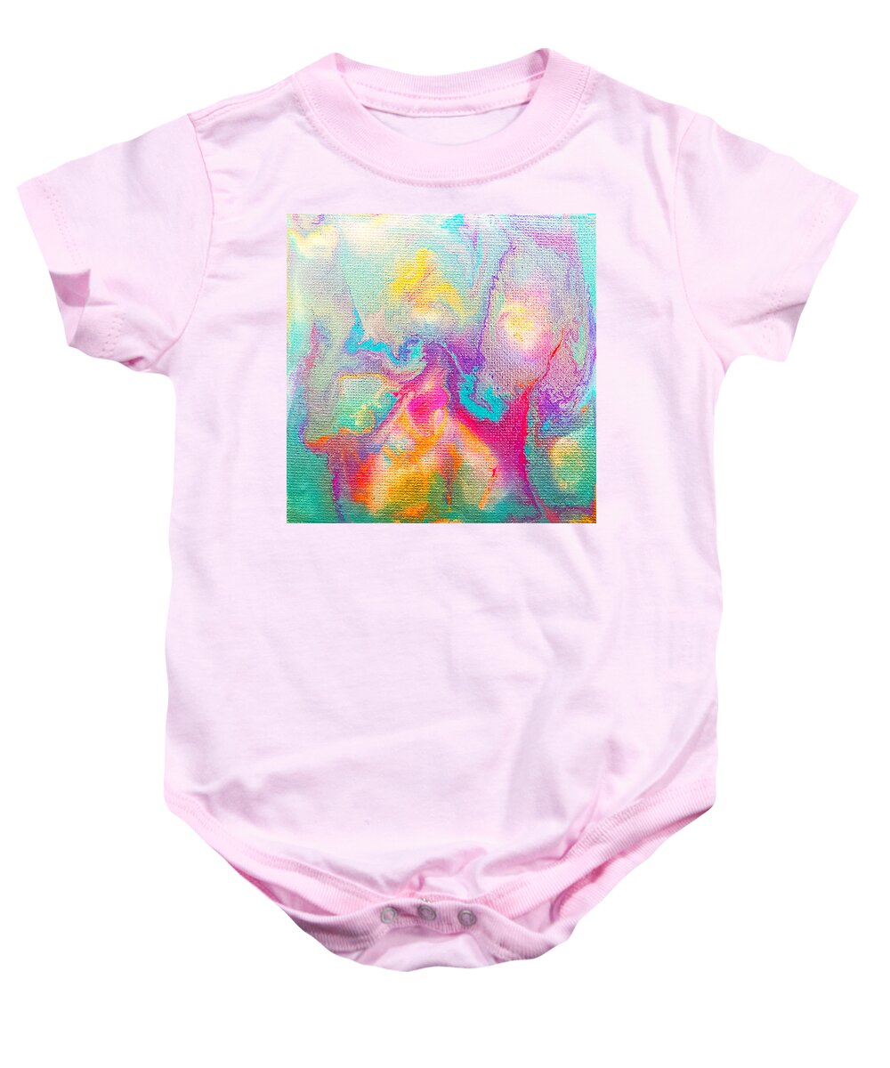 Abstract Baby Onesie featuring the painting Nudibranch by Christine Bolden