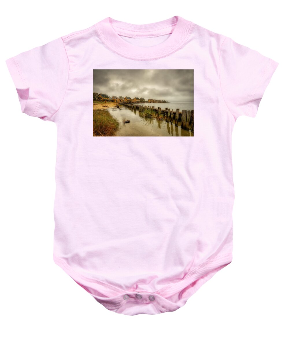 Officers Row Baby Onesie featuring the photograph Officers Row by Penny Polakoff
