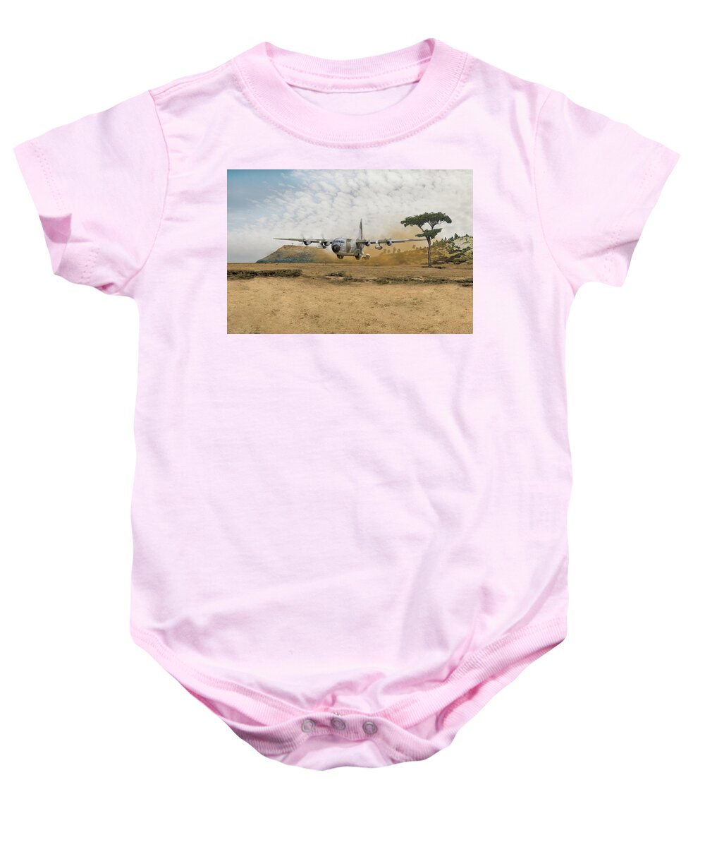 47 Air Despatch Squadron Baby Onesie featuring the photograph Operation Bushel the last air drop by Gary Eason