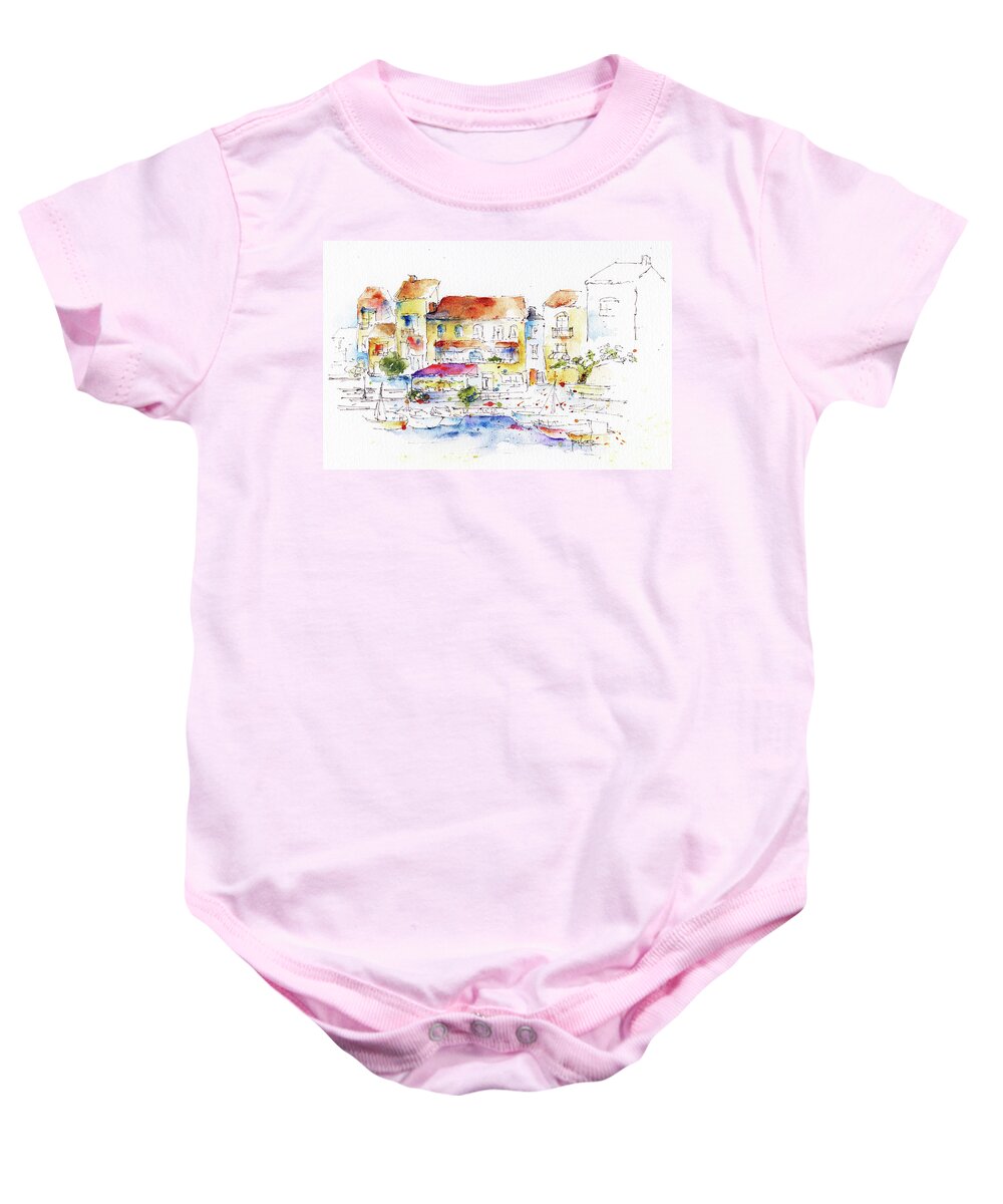 Impressionism Baby Onesie featuring the painting Port Of Cassis by Pat Katz