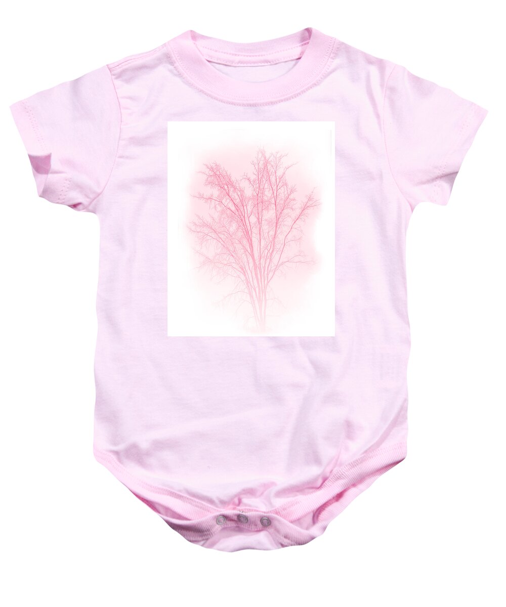 Tree Baby Onesie featuring the mixed media Red by Moira Law