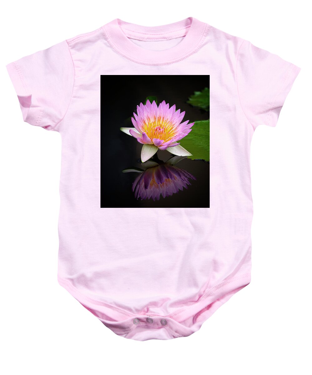 Floral Baby Onesie featuring the photograph Reflecting. by Usha Peddamatham