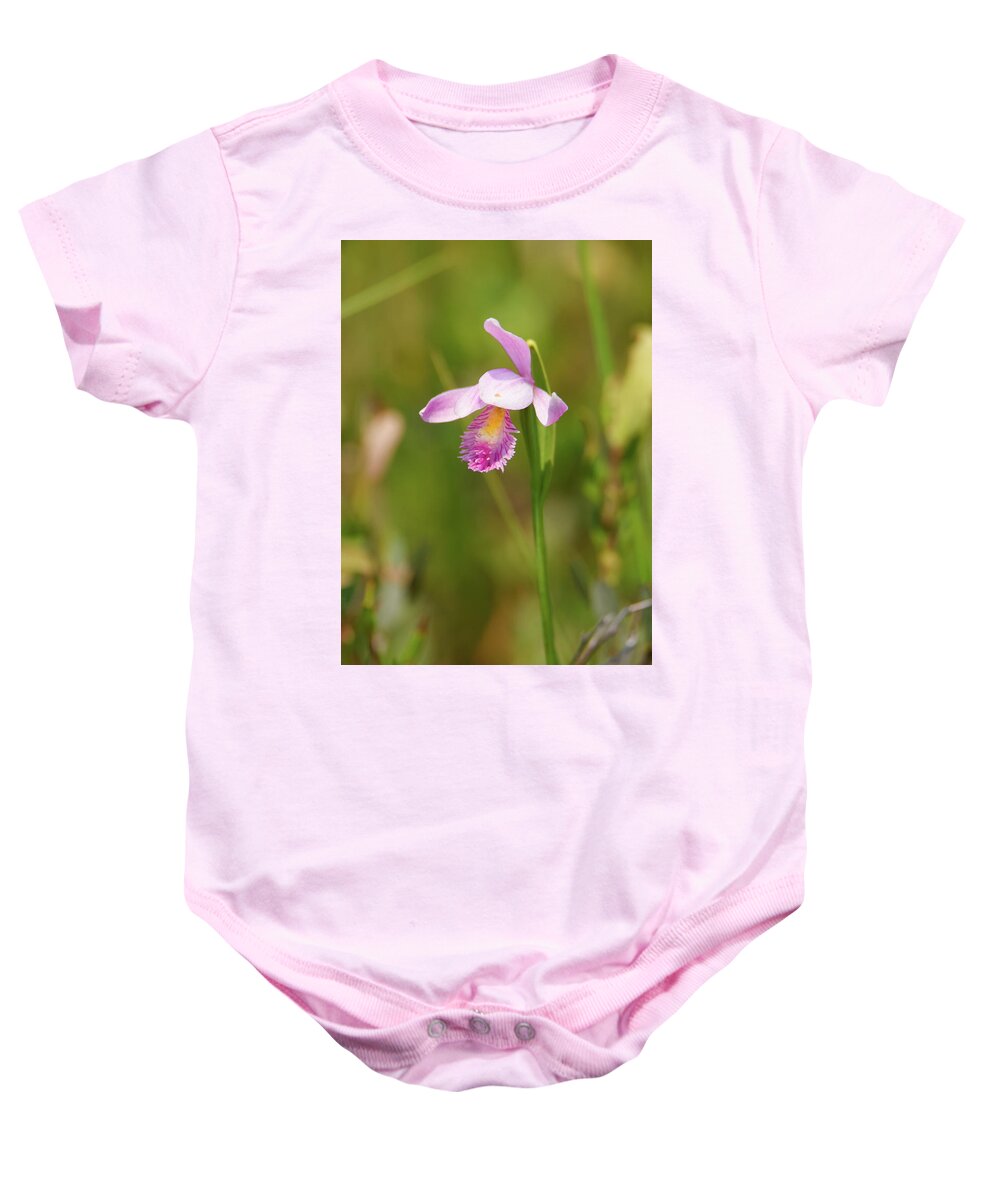 Rose Pagonia Baby Onesie featuring the photograph Rose Pagonia by Brook Burling