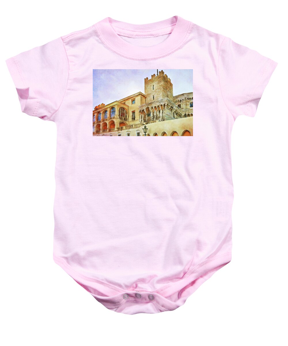 Royal Palace Baby Onesie featuring the photograph Royal Palace, Monaco Monte Carlo by Tatiana Travelways