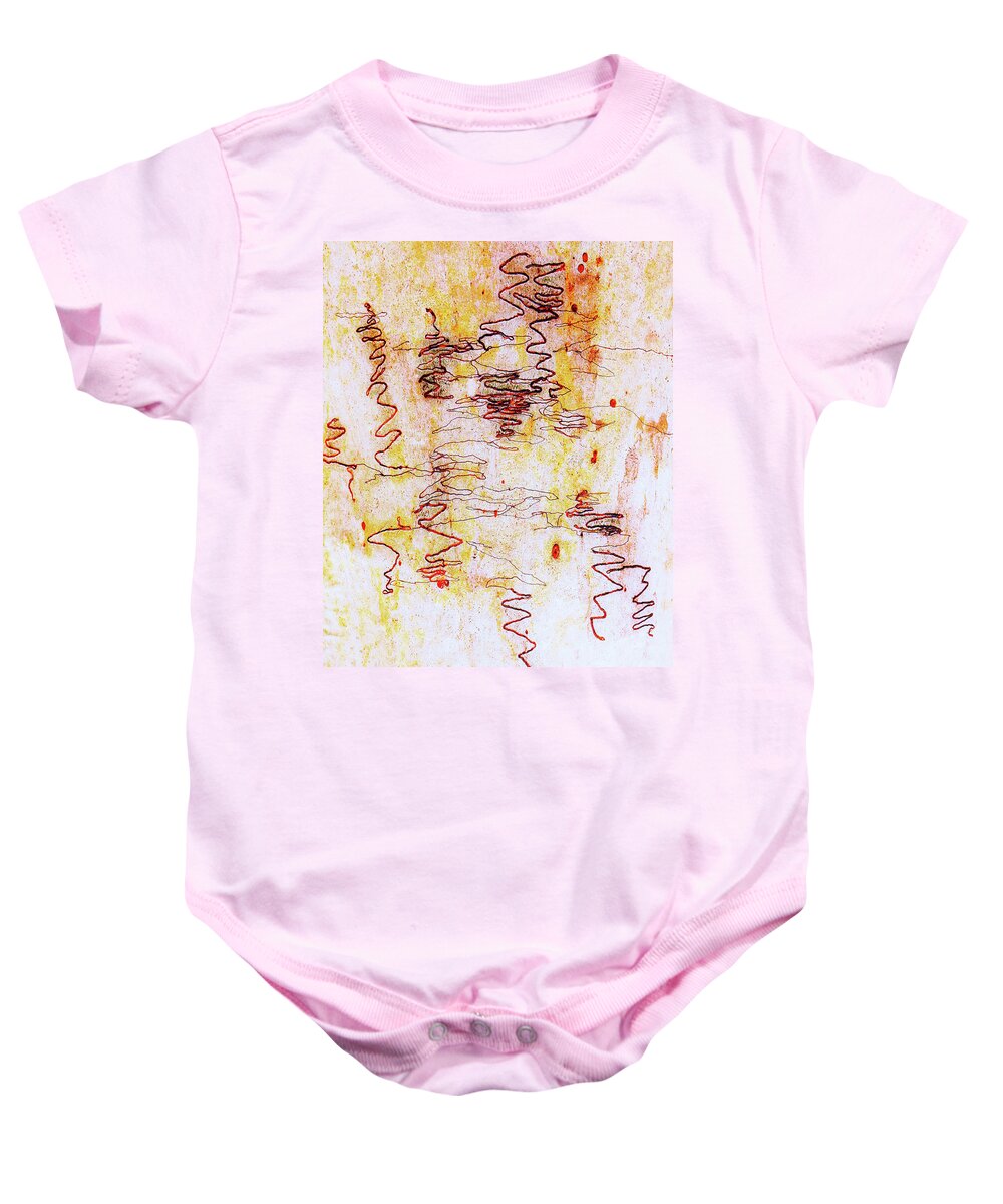 Tree Bark Baby Onesie featuring the photograph Scribbly Gum Tree Bark 3 by Lexa Harpell