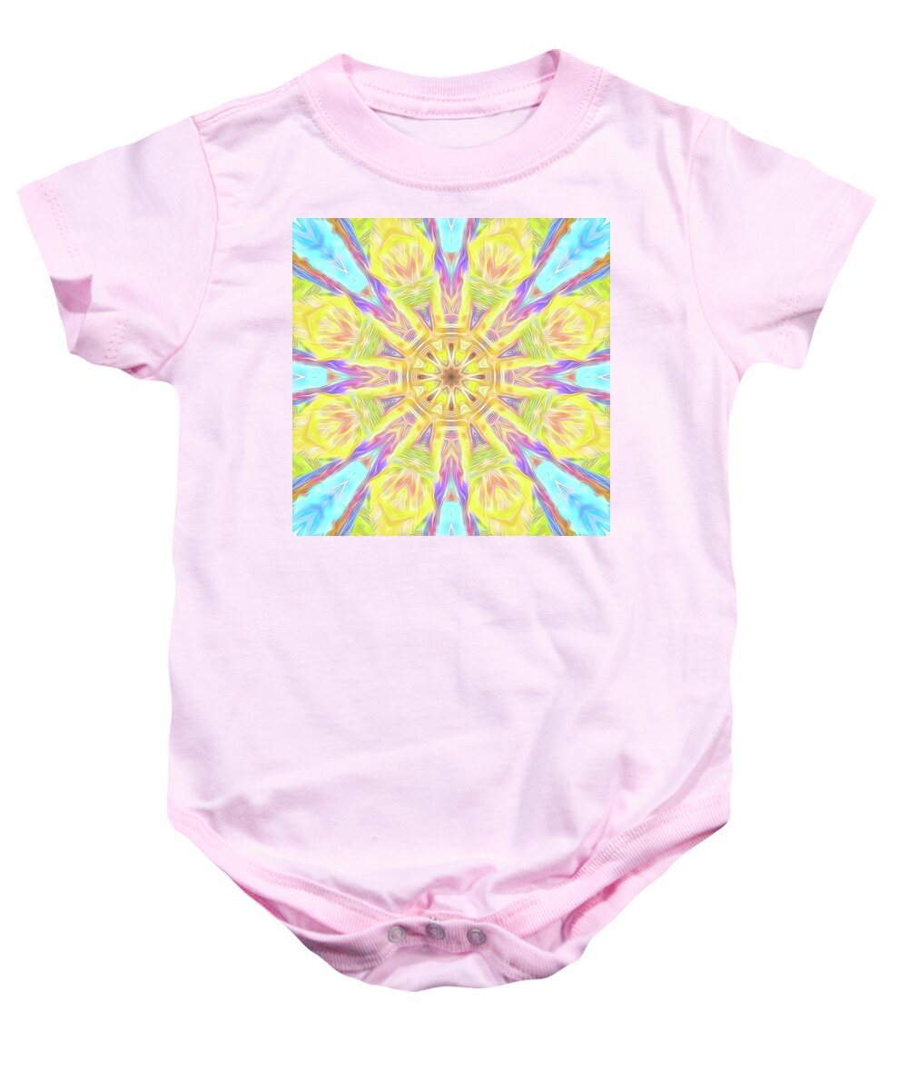 Summer Baby Onesie featuring the photograph Summer Mandala by Beth Venner
