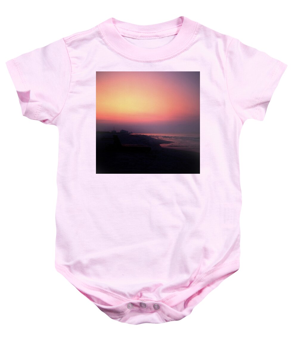 Sunrise Baby Onesie featuring the photograph Sunrise on Destin Beach 054 by James C Richardson