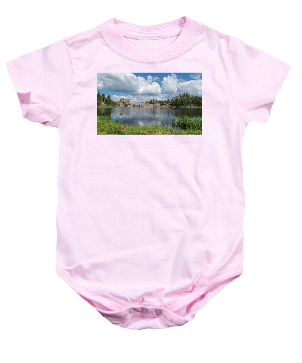 Scenic Baby Onesie featuring the photograph Sylvan Lake South Dakota by Patti Deters