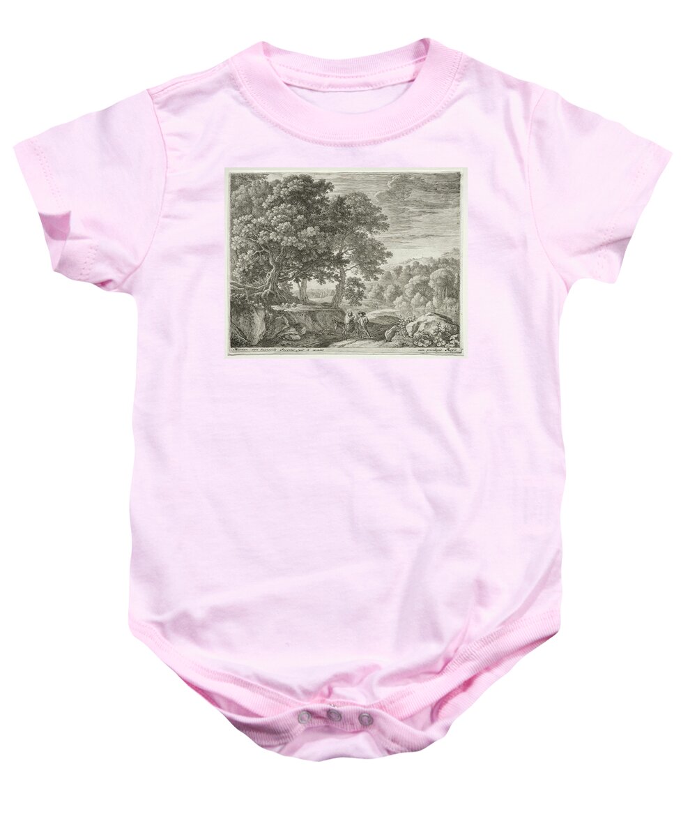 Tournament Baby Onesie featuring the painting The Legend of Cupid and Psyche Woman Weeping by MotionAge Designs