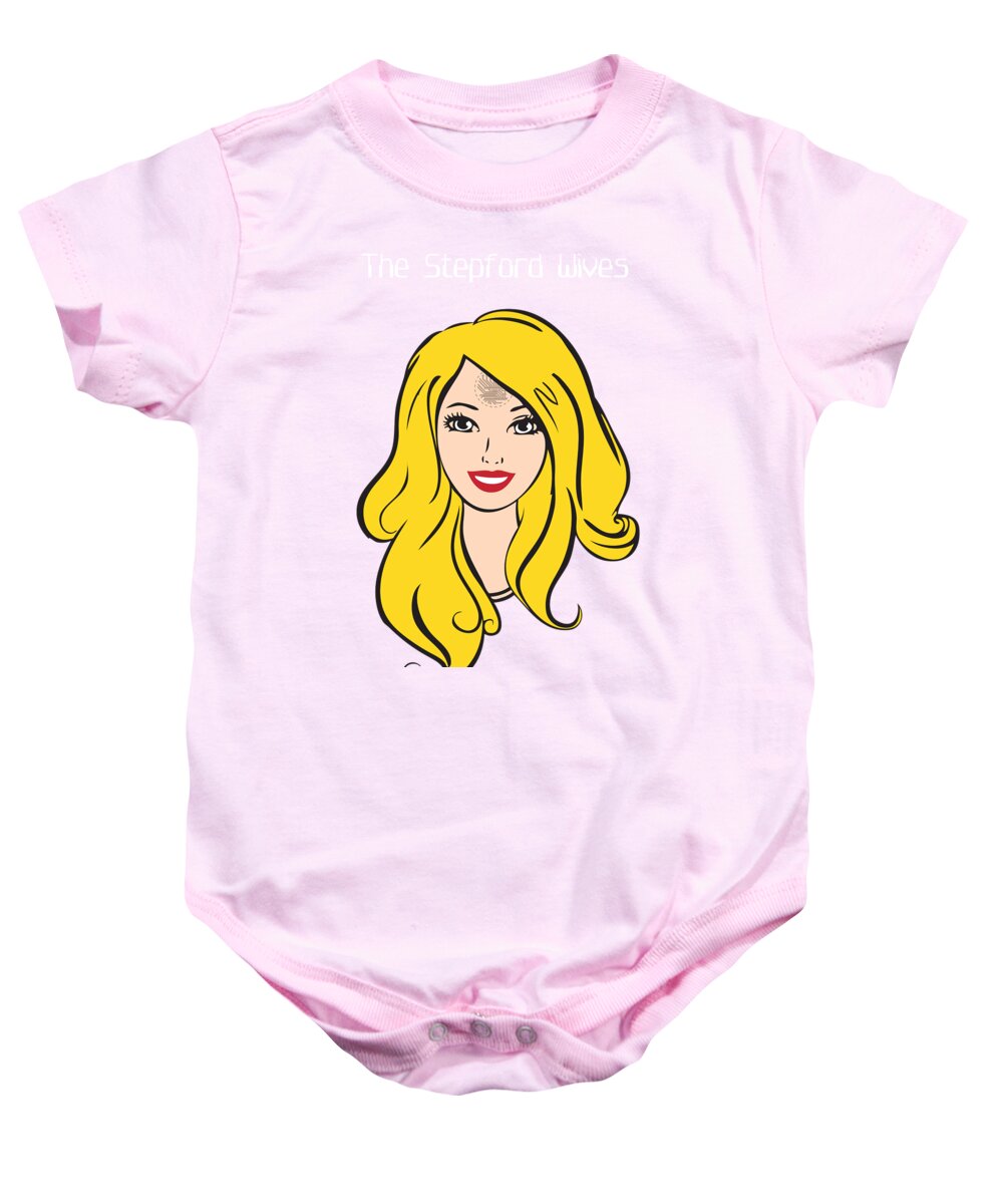 The Stepford Wives Baby Onesie featuring the digital art The Stepford Wives - Alternative Movie Poster by Movie Poster Boy
