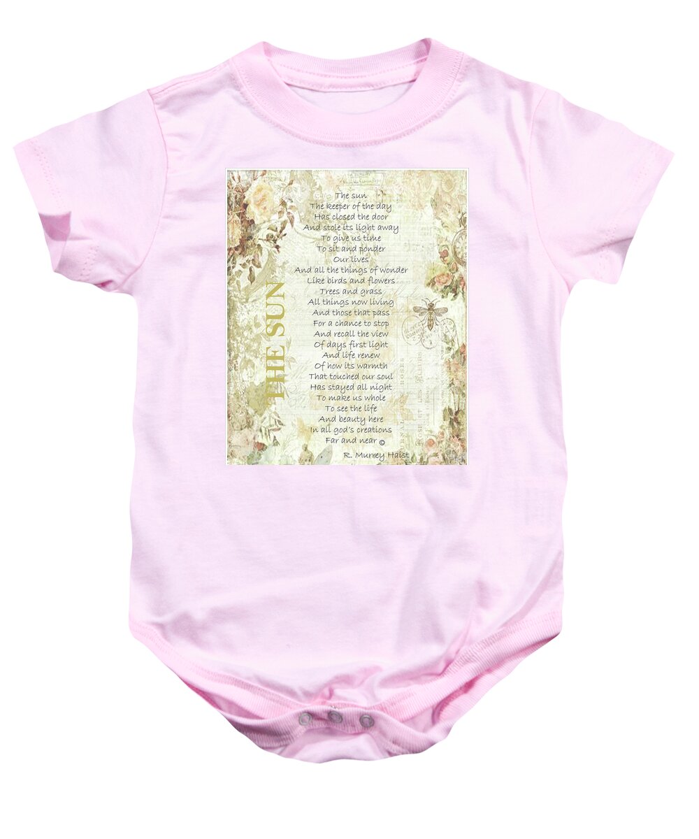  Baby Onesie featuring the mixed media The Sun by R Murrey Haist