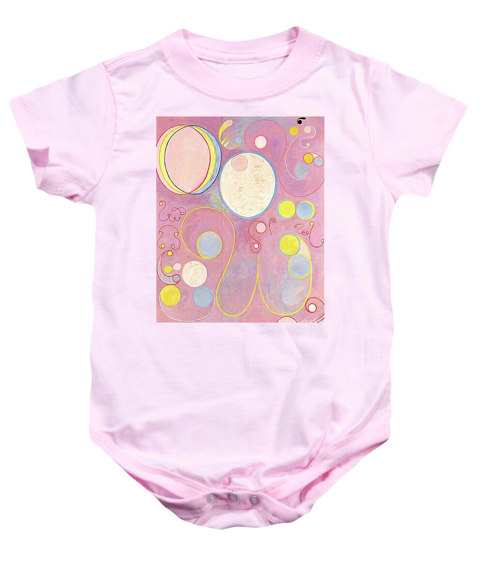 The Ten Largest Baby Onesie featuring the painting The Ten Largest, No. 08, Adulthood, Group IV by Hilma af Klint