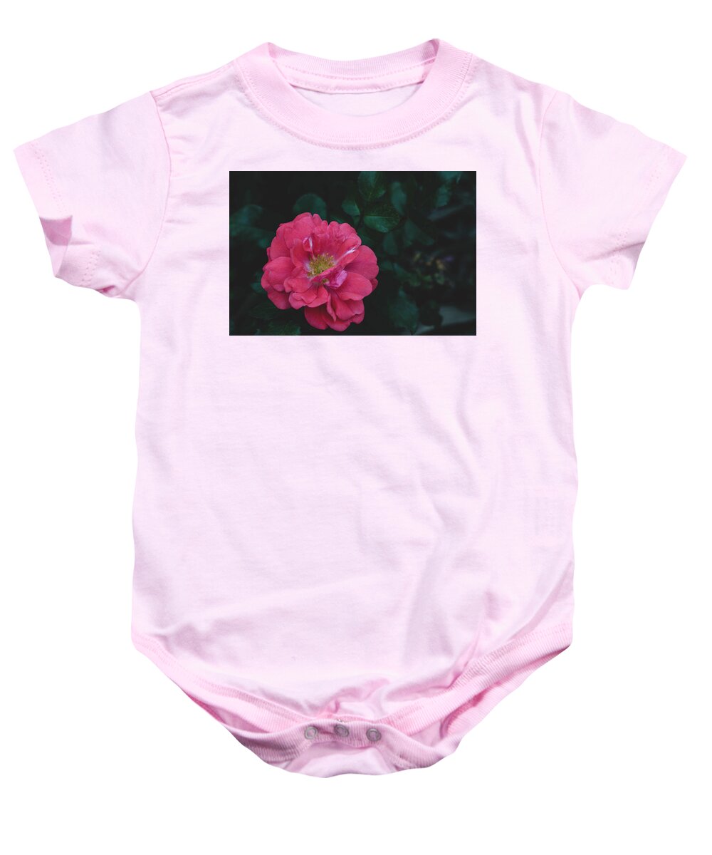 Flowers & Plants Baby Onesie featuring the painting The Tiny Rose by Adam Johnson