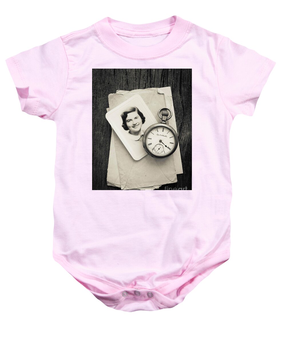 Still Life Baby Onesie featuring the photograph Time Goes By by Edward Fielding