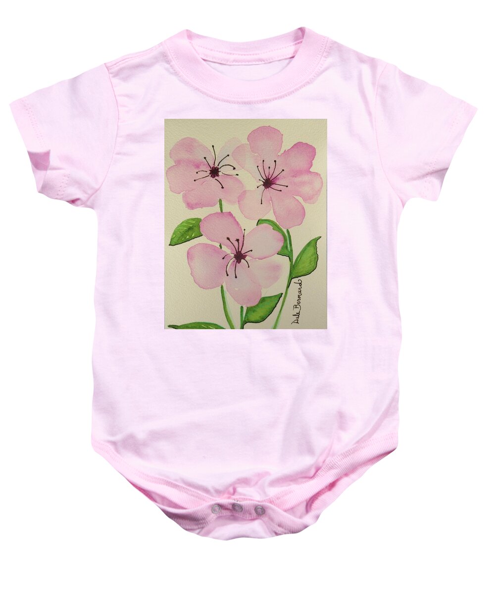Hushed Hues Baby Onesie featuring the painting Whisper of Pink by Dale Bernard