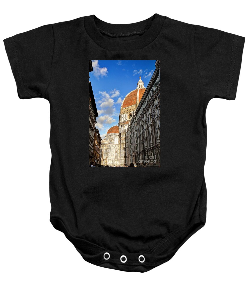 The Baby Onesie featuring the photograph 0821 The Basilica of Santa Maria del Fiore - Florence Italy by Steve Sturgill