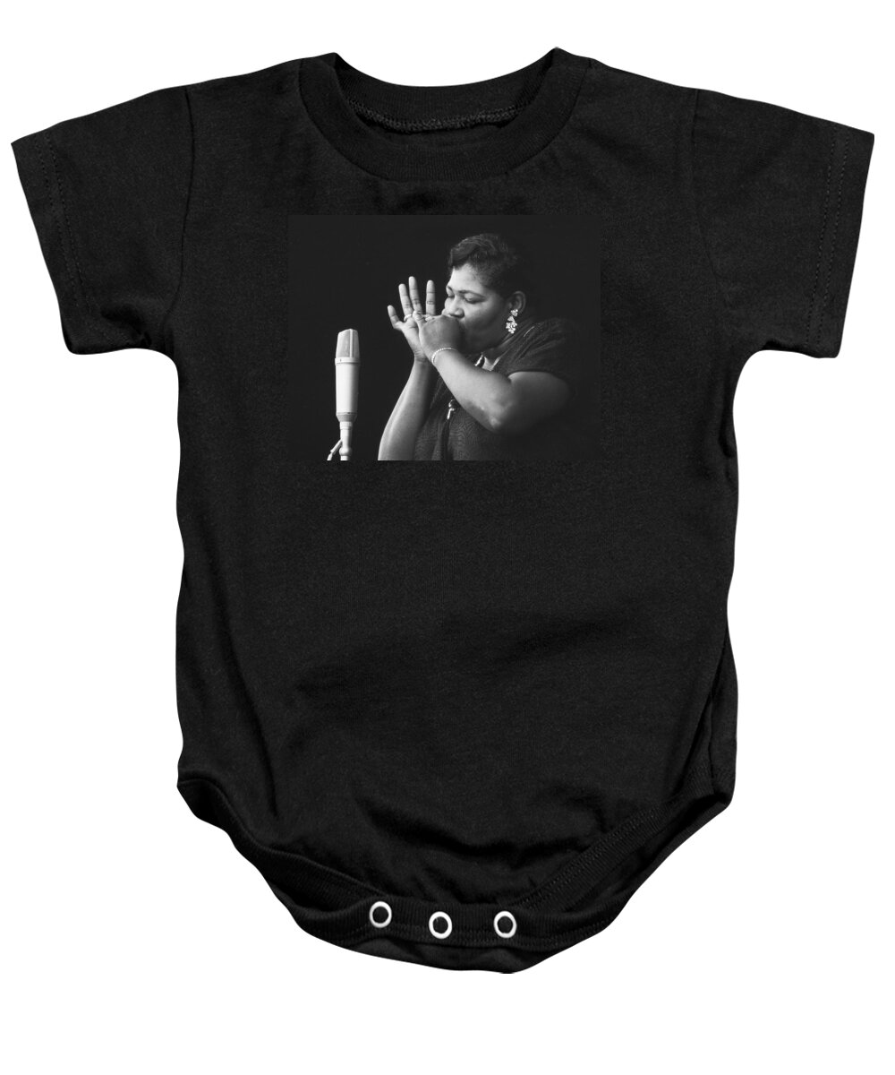 Big Mama Thornton Baby Onesie featuring the photograph Big Mama Thornton #1 by Dave Allen