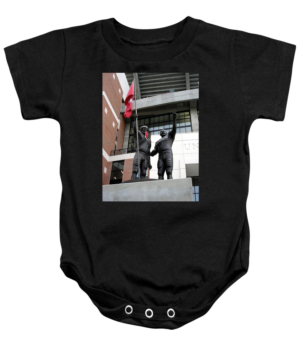 Gameday Baby Onesie featuring the photograph Crimson Walk of Champions by Kenny Glover