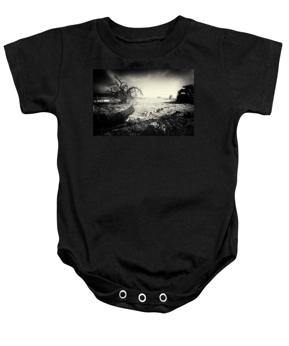 Morning Baby Onesie featuring the photograph Early Morning Light by Wayne Sherriff