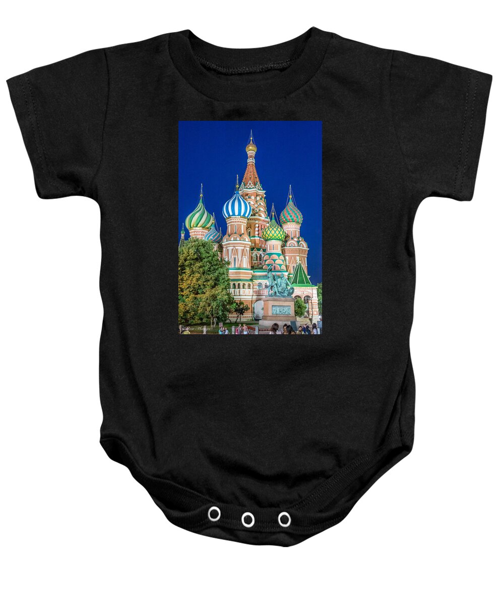 St. Basil Baby Onesie featuring the photograph Glory of Russia #1 by Andrew Matwijec