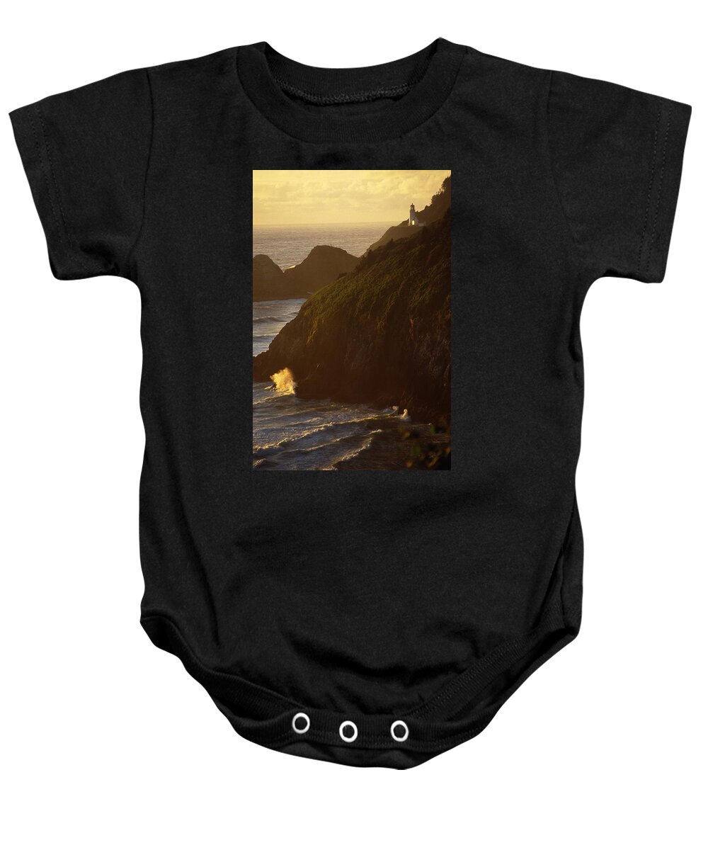 Oregon Baby Onesie featuring the photograph Heceta Head Lighthouse #1 by Bruce Roberts