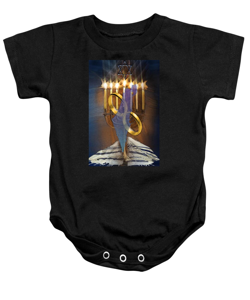 Israel Forever Baby Onesie featuring the painting Israel Forever #2 by Jennifer Page