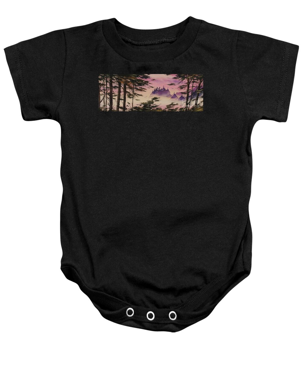 Landscape Painting Baby Onesie featuring the painting Mystic Shore by James Williamson