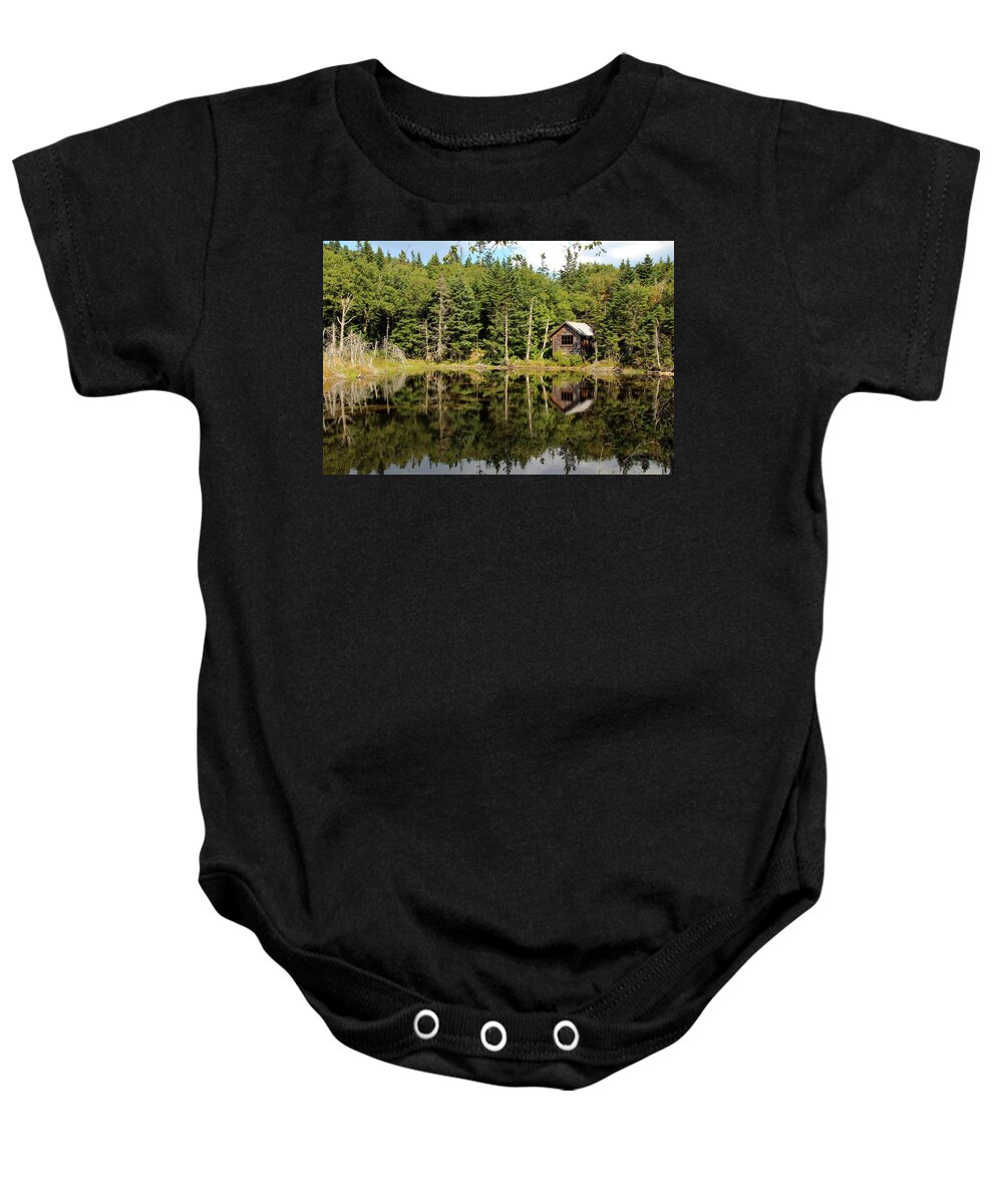 Jemmy Archer Baby Onesie featuring the photograph Pond along the AT by Jemmy Archer