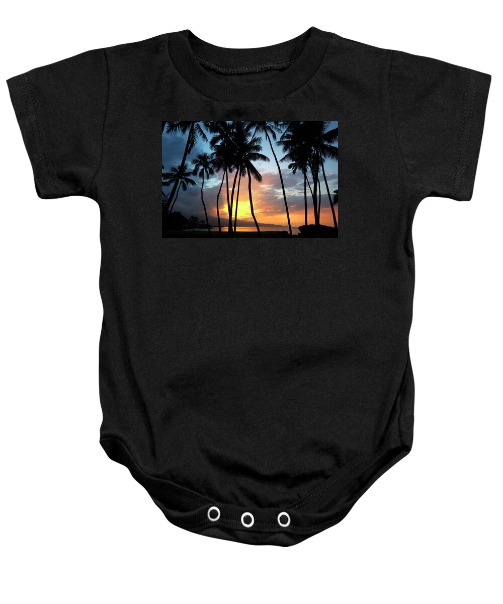 Beauty In Nature Baby Onesie featuring the photograph Sunset On The North Shore Of Maui #1 by Ron Dahlquist