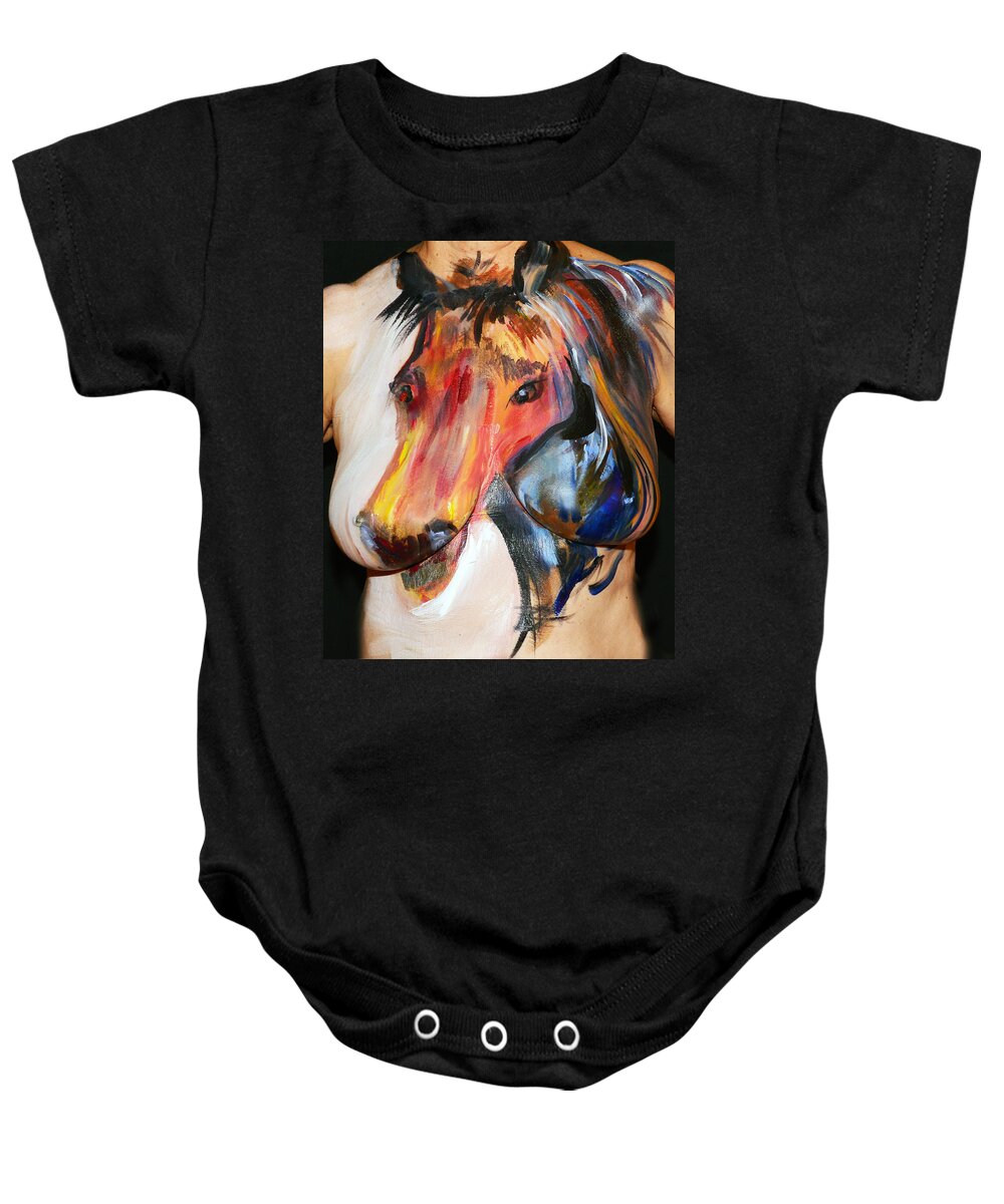 Hadassah Greater Atlanta Baby Onesie featuring the photograph 10. Judith Greenberg, Artist, 2015  by Best Strokes - Formerly Breast Strokes - Hadassah Greater Atlanta