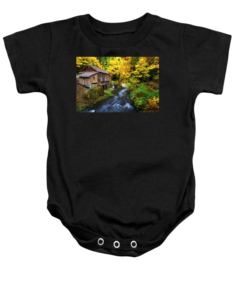 Fall Baby Onesie featuring the photograph 1600 by Darren White