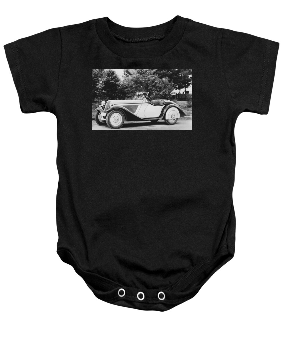 1930s Baby Onesie featuring the photograph 1937 BMW Convertible by Underwood Archives
