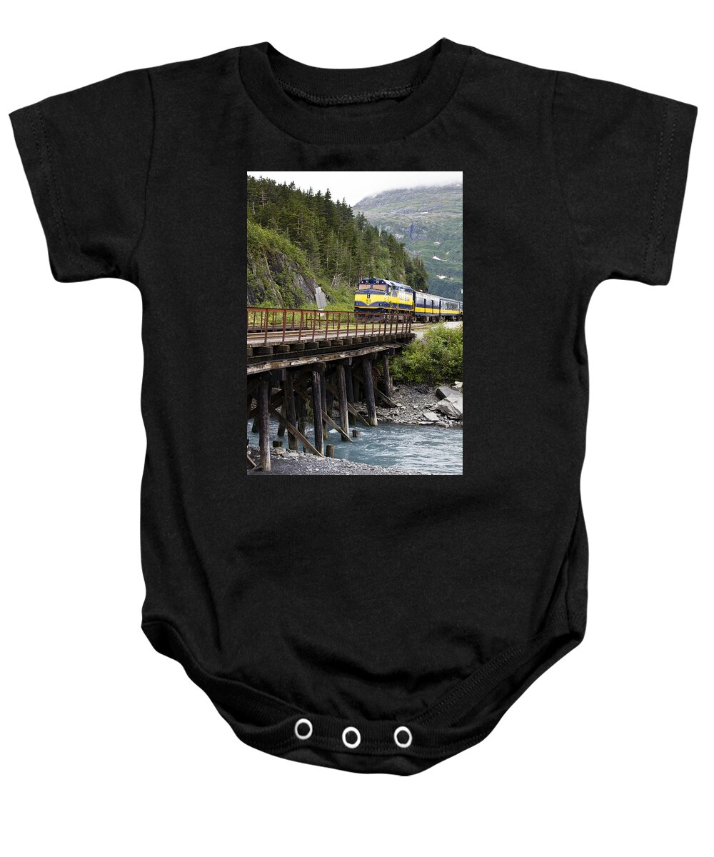 Alaska Baby Onesie featuring the photograph Alaska Railroad by Kyle Lavey