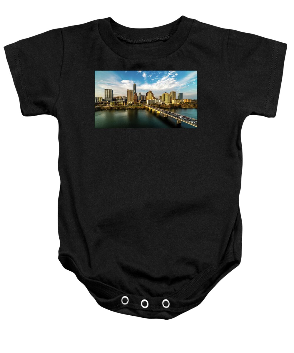 Photography Baby Onesie featuring the photograph Austin, Texas - Austin Cityscape #2 by Panoramic Images