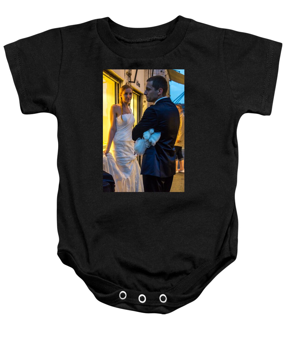 Venice Baby Onesie featuring the photograph Bride and Groom by Weir Here And There