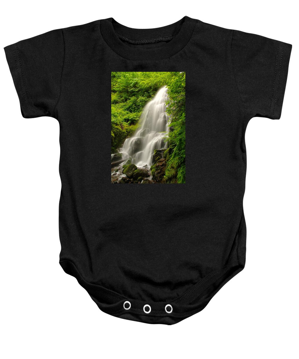 Waterfalls Baby Onesie featuring the photograph Fairy Falls #1 by Jeff Swan