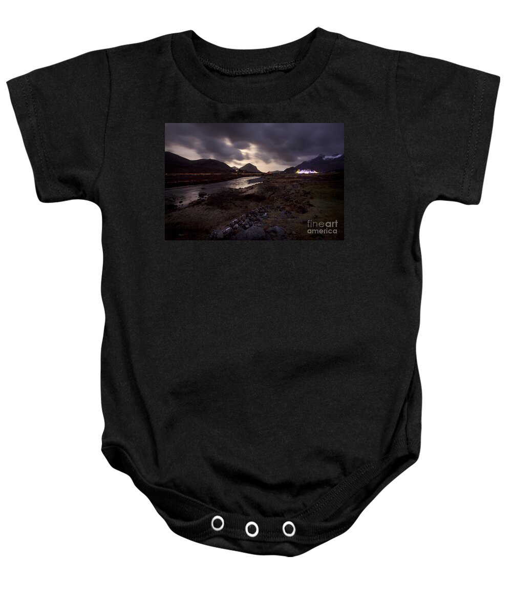 Night Baby Onesie featuring the photograph Isle of Skye #2 by Ang El