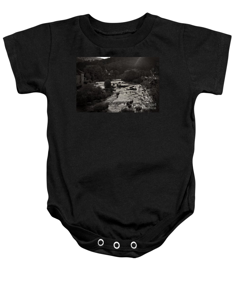 Garden Baby Onesie featuring the photograph Llangollen and Maelor Country River #2 by Doc Braham