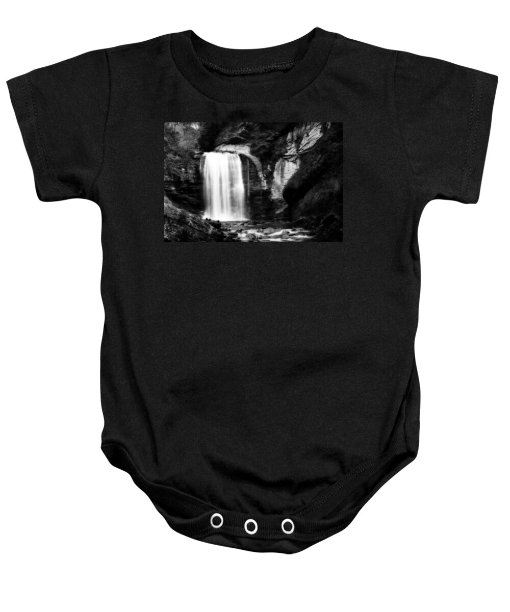 Looking Glass Falls Baby Onesie featuring the photograph Looking Glass Falls #2 by Steven Richardson