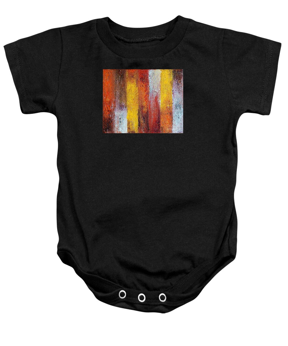 Abstract Baby Onesie featuring the painting Passage by Teresa Wegrzyn