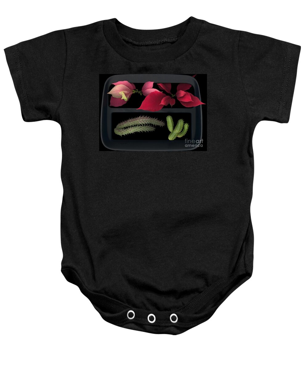 Cactus Baby Onesie featuring the photograph 2 Seasons by Heather Kirk