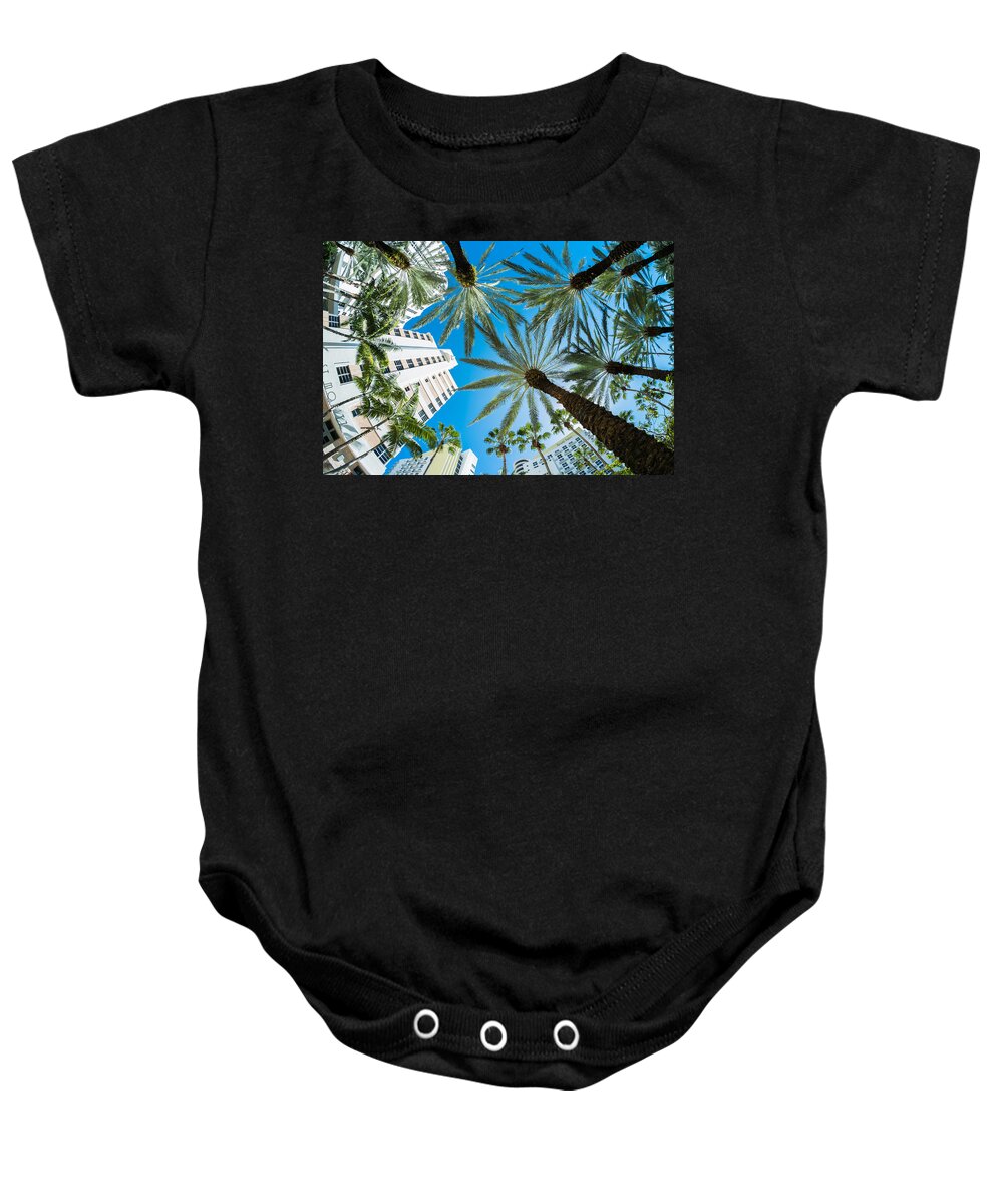Architecture Baby Onesie featuring the photograph Miami Beach by Raul Rodriguez