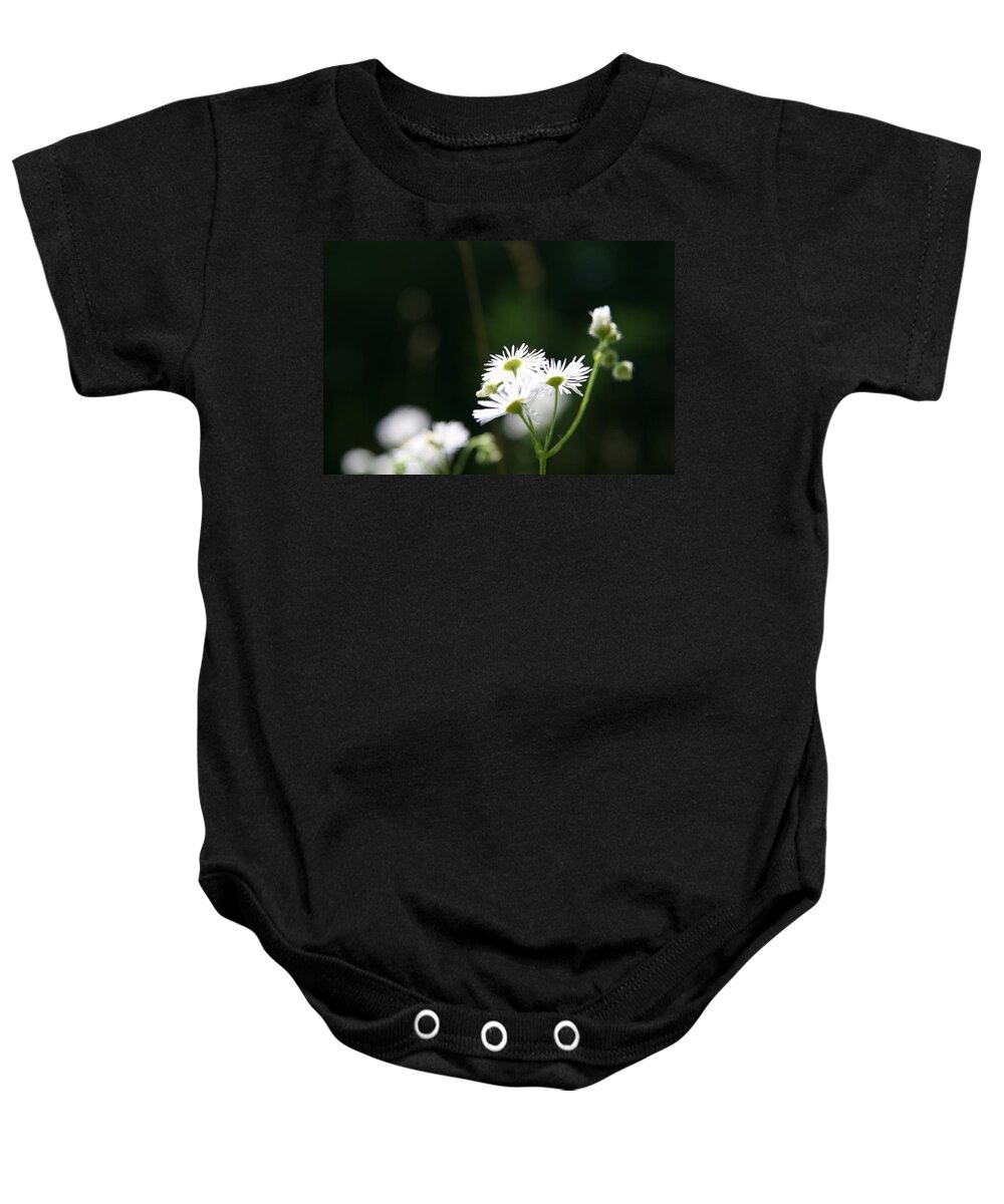 White Flower Baby Onesie featuring the photograph Enlightened #3 by Neal Eslinger