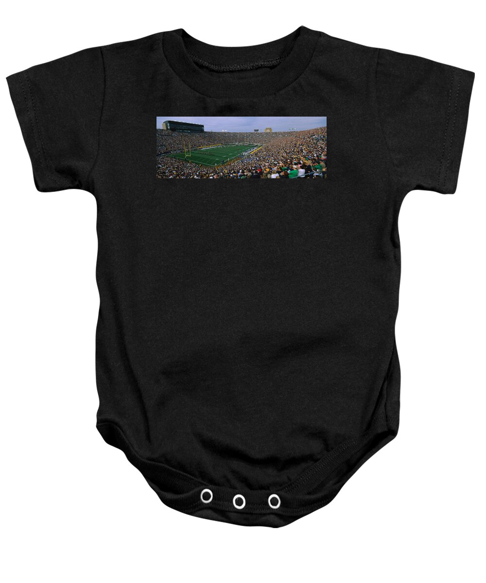 Photography Baby Onesie featuring the photograph High Angle View Of A Football Stadium #3 by Panoramic Images
