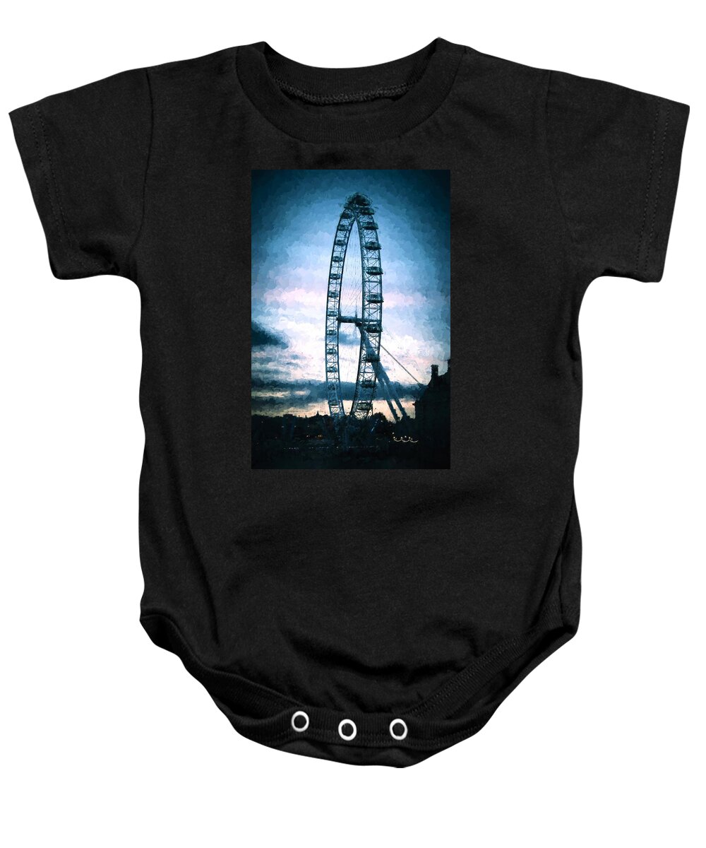 London Baby Onesie featuring the photograph London Eye #3 by Bill Howard